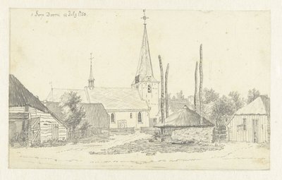 View in the Village of Doorn, with the Church by Jan de Beijer