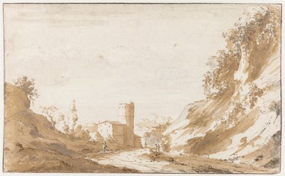 Road Through Hilly Landscape Outside Brussels by Jan de Bisschop
