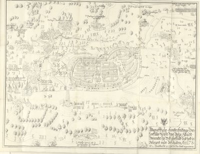 Siege and Capture of Deventer, 1578 by Jan de Lange (II) (signed by artist)