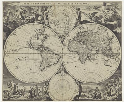 World Map (Orbis Terrarum Nova et Accuratissima Tabula) by Jan de Visscher