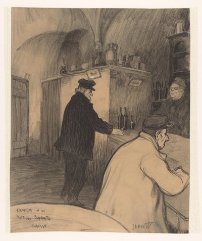 Inn at Pont-des-Bandets, Bruges by Jan de Waardt (signed by artist)