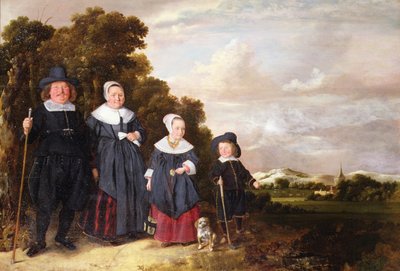 Group Portrait of a Family by Jan or Johannes Hals