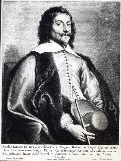 Nicholas Lanier, Engraved by Lucas Vostermans by Jan the Elder (after) Lievens
