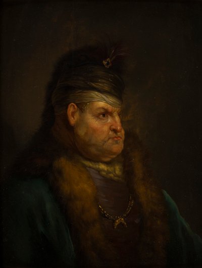 Portrait of a Man in a Turban by Jan the Elder (circle of) Lievens