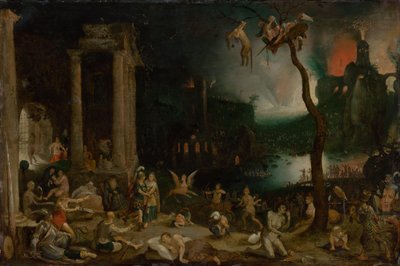 Aeneas and the Sibyl in the Underworld by Jan the Elder Brueghel