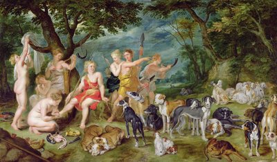 Diana and her Nymphs Preparing to Leave for the Hunt by Jan the Elder Brueghel