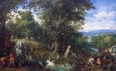 Earthly Paradise with the Original Sin by Jan the Elder Brueghel