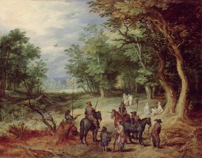 Field Camp in a Clearing by Jan the Elder Brueghel