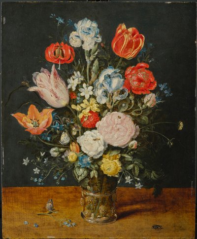 Flowers in a Glass Beaker, after 1608 by Jan the Elder Brueghel
