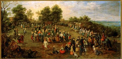 Folk Dance before the Archdukes by Jan the Elder Brueghel