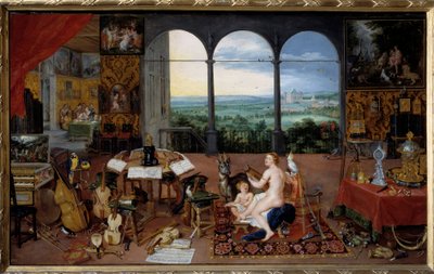 Hearing. Allegory of the five senses by Jan the Elder Brueghel