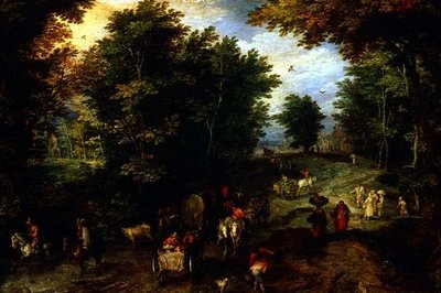 Landscape with a Ford by Jan the Elder Brueghel