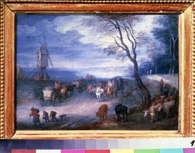 Landscape with a Windmill by Jan the Elder Brueghel