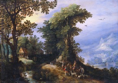 Return from the Hunt by Jan the Elder Brueghel