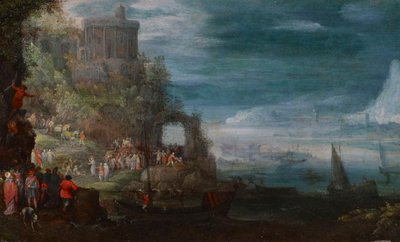 Seascape and the Casting Out of Demons by Jan the Elder Brueghel