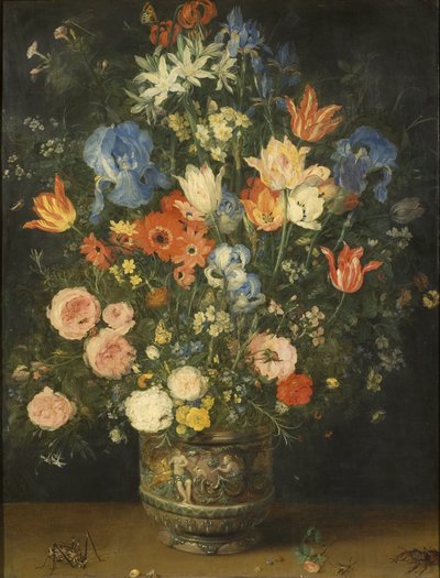 Still Life with Flowers in a Sculpted Jar by Jan the Elder Brueghel