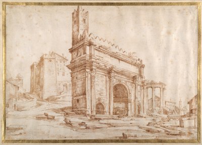 The Arch of Septimus Severus, Rome by Jan the Elder Brueghel