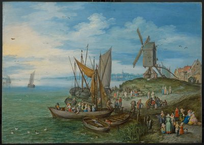 The Mill at the Pier by Jan the Elder Brueghel