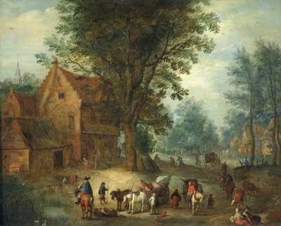 Village Scene, c.1640-60 by Jan the Elder Brueghel