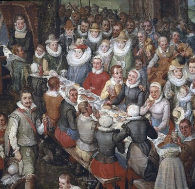 Wedding banquet chaired by Archduke Albert of Austria and the Archduchess (detail) by Jan the Elder Brueghel