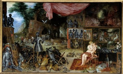 Touch him. Allegory of the five senses by Jan the Elder Brueghel