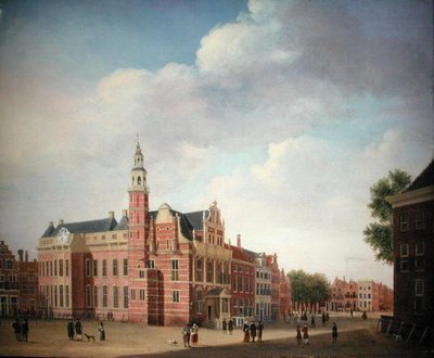View of the Old Town Hall, The Hague by Jan the Elder Ekels