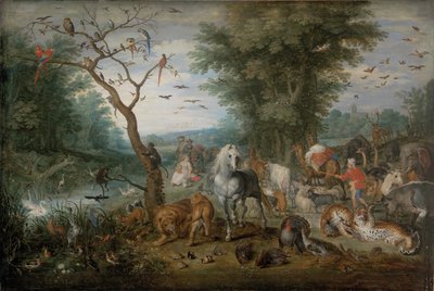 Paradise Landscape with Animals by Jan the Younger Brueghel