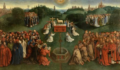 The Adoration of the Lamb by Jan van (after) Eyck