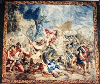 The Battle of the Israelites and Amelikites, from the workshop of Frans and Pieter van der Borcht by Jan van (after) Orley