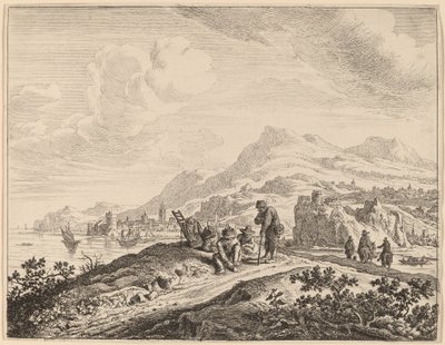 View of the River Rhine by Jan van Aken after Herman Saftleven