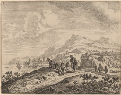 View of the River Rhine by Jan van Aken after Herman Saftleven