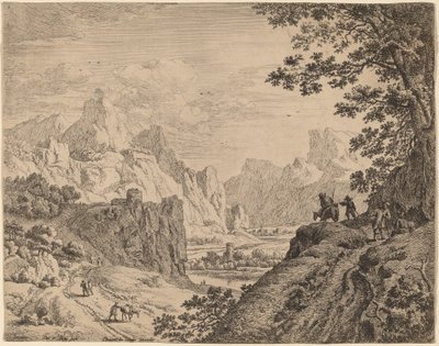 View of the River Rhine by Jan van Aken after Herman Saftleven