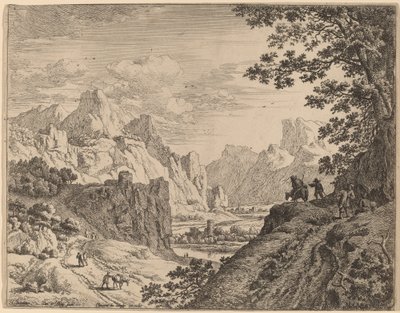 View of the River Rhine by Jan van Aken after Herman Saftleven