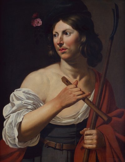 Shepherd Boy holding a Crook and a Flute by Jan van Bijlert or Bylert