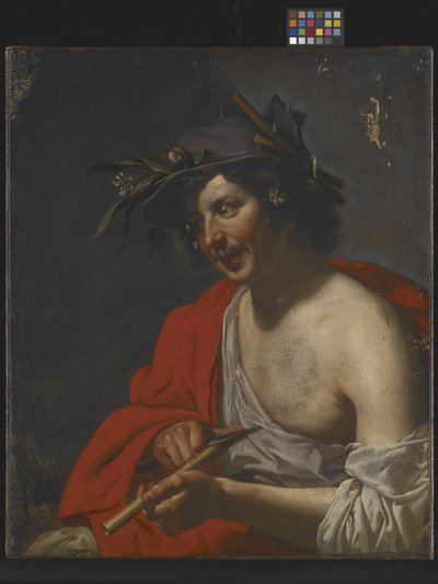 Shepherd Trimming His Flute by Jan van Bijlert or Bylert