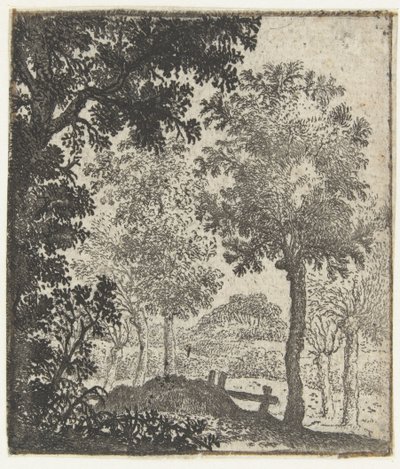 Landscape with Large Tree in Foreground by Jan van Brosterhuyzen