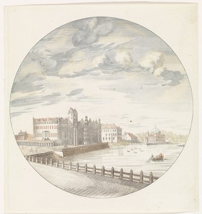 View of the City Palace of Berlin on the Riverside by Jan van Call (I) (possibly)