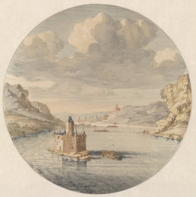 View of Pfalzgrafenstein Castle near Kaub by Jan van Call (I)
