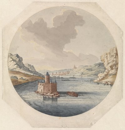 View of Pfalzgrafenstein Castle near Kaub by Jan van Call (I)