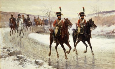 Napoleon and His Escort by Jan van Chelminski