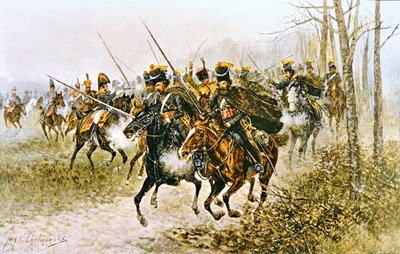 Napoleon and his staff surprised by Cossacks by Jan van Chelminski