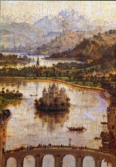 Landscape (detail) by Jan van Eyck