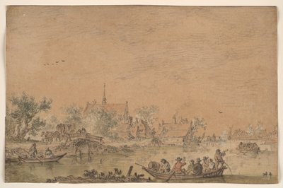 Boating Party on a River by Jan van Goyen