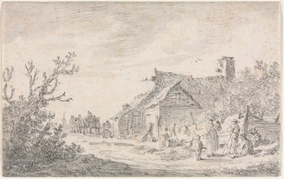 Landscape with a Cottage and Figures by Jan van Goyen