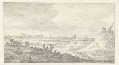 Landscape with Figures on a Dune by Jan van Goyen