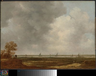 Panoramic View of a River with Low-lying Meadows by Jan van Goyen