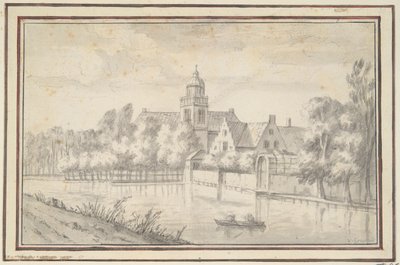 View of Castle and House on the River by Jan van Goyen