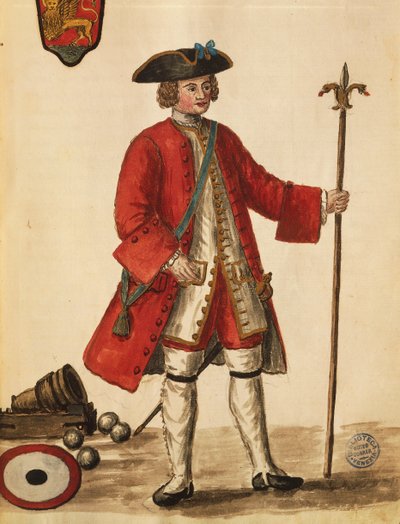 Bombista from Venetian ships, from illustrated book of costumes by Jan van Grevenbroeck