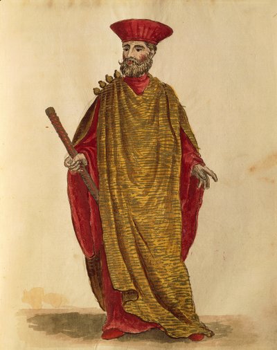 Captain General of Navy of Serenissima Republic of Venice, from illustrated book of costumes by Jan van Grevenbroeck