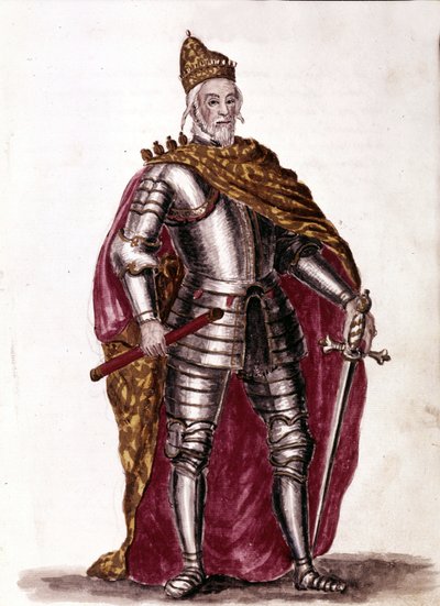 Doge Sebastiano Venier (1577 - 1578). Watercolour Drawing and Ink from the Manuscript “Customs of the Venetians” by Jan van Grevenbroeck by Jan van Grevenbroeck